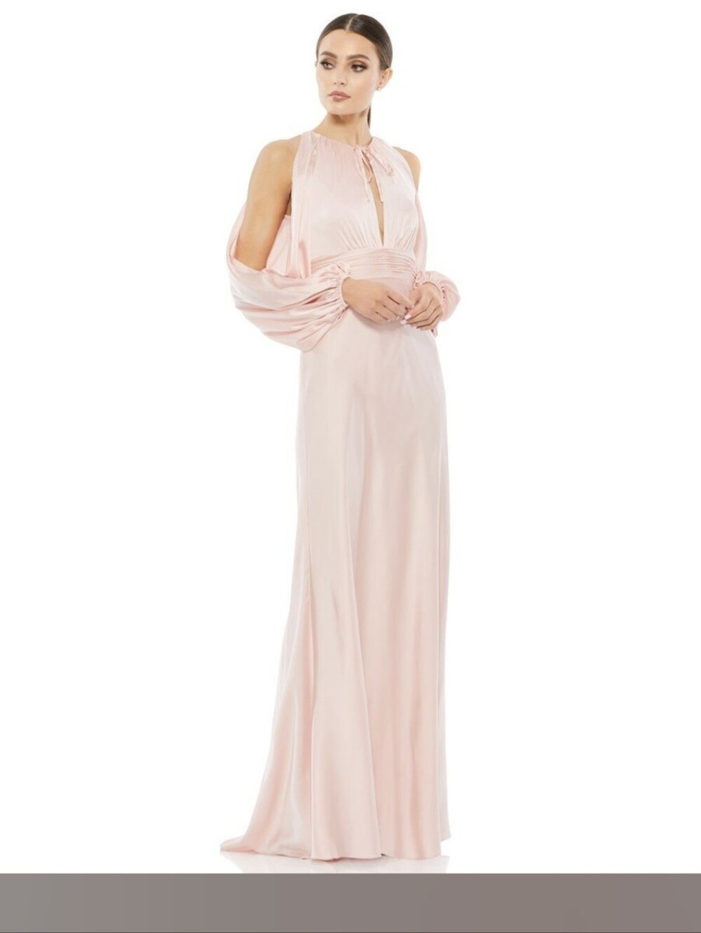 Mac Duggal 70184 NWT Cold Shoulder Keyhole Neck Dress